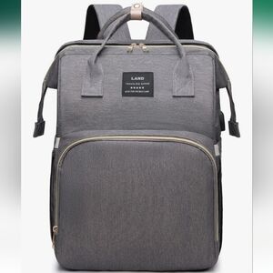 Multifunctional Gray‎ Diaper Bag Backpack